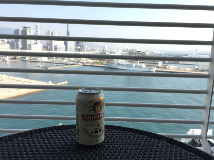 早晨~看著港灣喝著Kirin Beer
