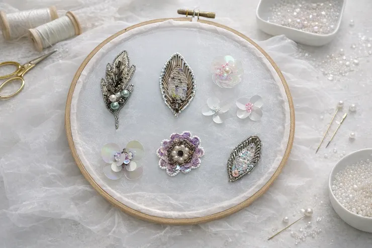 給學生練習的珠繡樣本