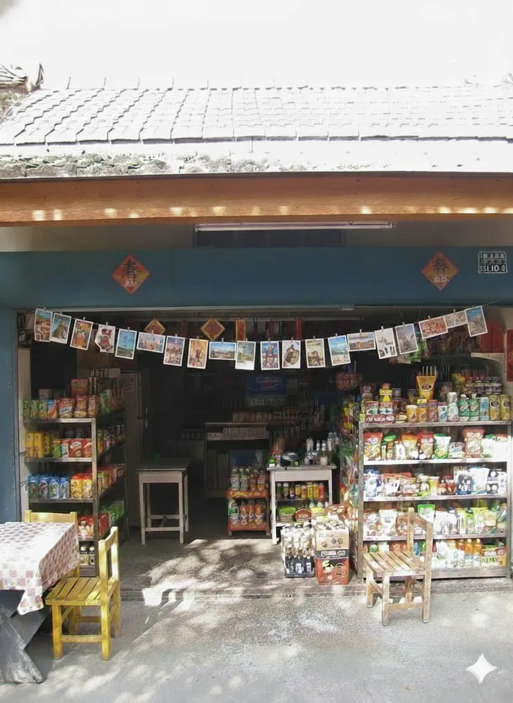 爸爸在聖誕節會把各種賀年卡掛在門口(AI生成)