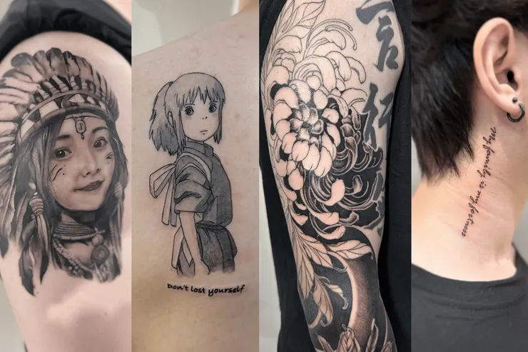 凱克刺青-四風格作品拼貼