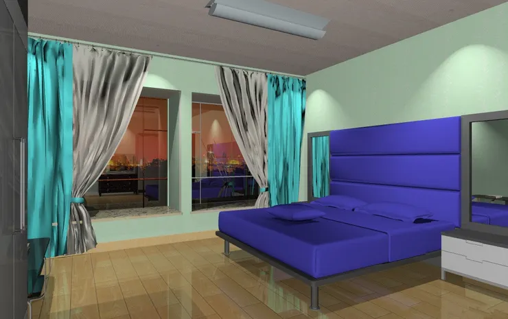 很難才找到一幅這麼大的窗簾！房間不能沒窗簾。