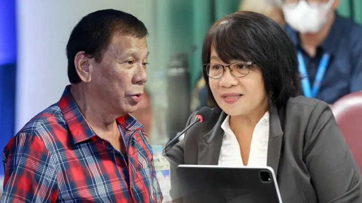 前總統羅德里戈·杜特蒂 (Rodrigo Duterte) 和 ACT 教師工會代表弗朗斯·卡斯特羅 (France Castro)因為“特別機要費”案隔空罵戰。