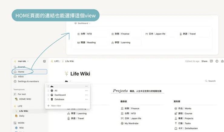 Wiki 頁面可以根據喜好稍做分類跟排版