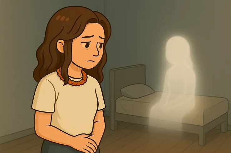 夢裡,外婆就安安靜靜地躺在床上。 雖然她已經離開很多年了,但她出現在我舊家的房間裡,好像又回到當年我們一起睡覺的時候。 我心裡沒有害怕,反而只是想著—她會不會冷?