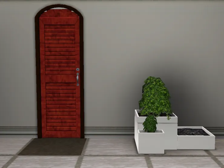 洗手間旁擺放了植物，感覺上空氣會清新點。