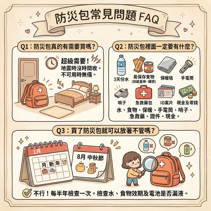 防災包常見問題FAQ