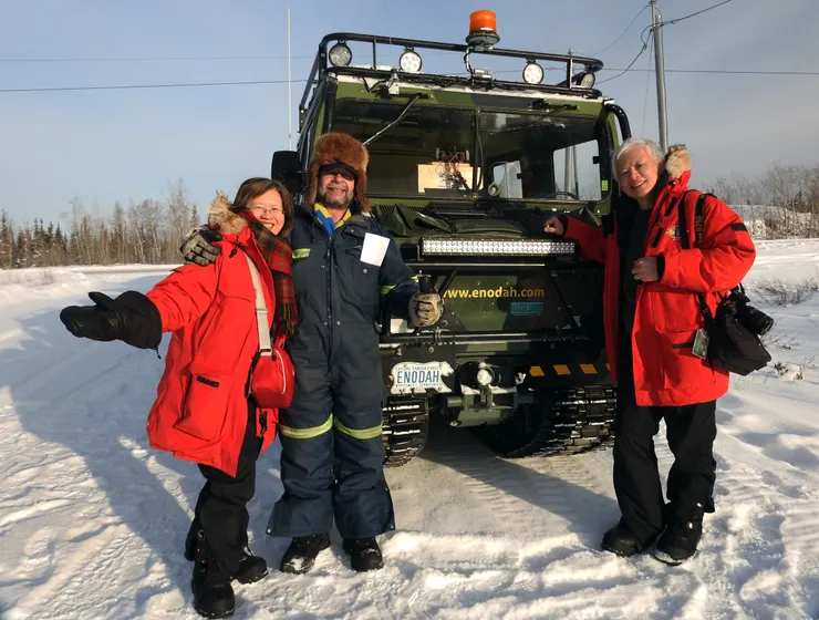 和瑞典移民來的島主 Ragnar Wesstrom 合影