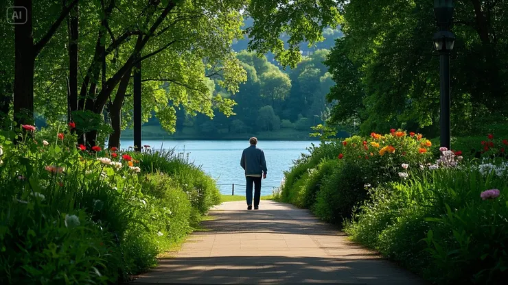 公園散步深層思考