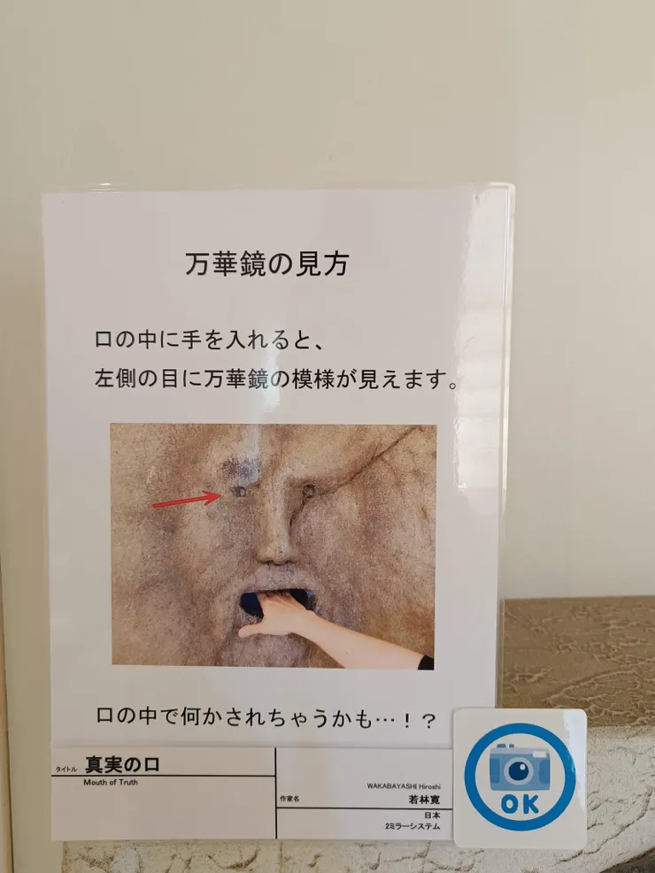 把手伸進去，石頭的右眼可看到花花世界