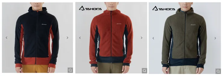 男款連帽外套黑色、磚紅及橄欖綠共三種顏色