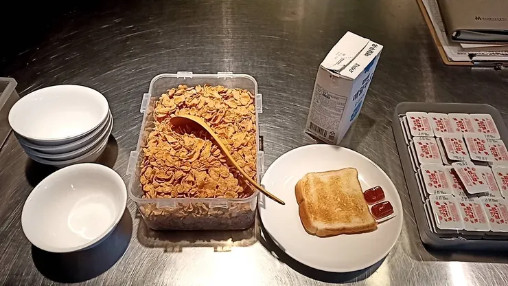 簡單但能吃飽的早餐，對旅人來說很方便