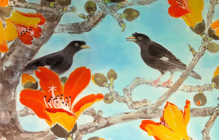 〈四月天晴〉局部－八哥