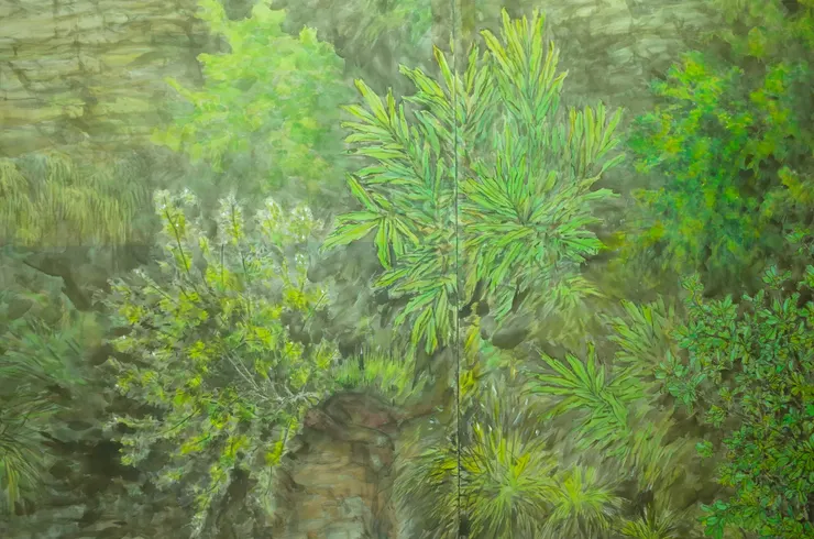 〈欣蓁涓流〉局部-月桃花