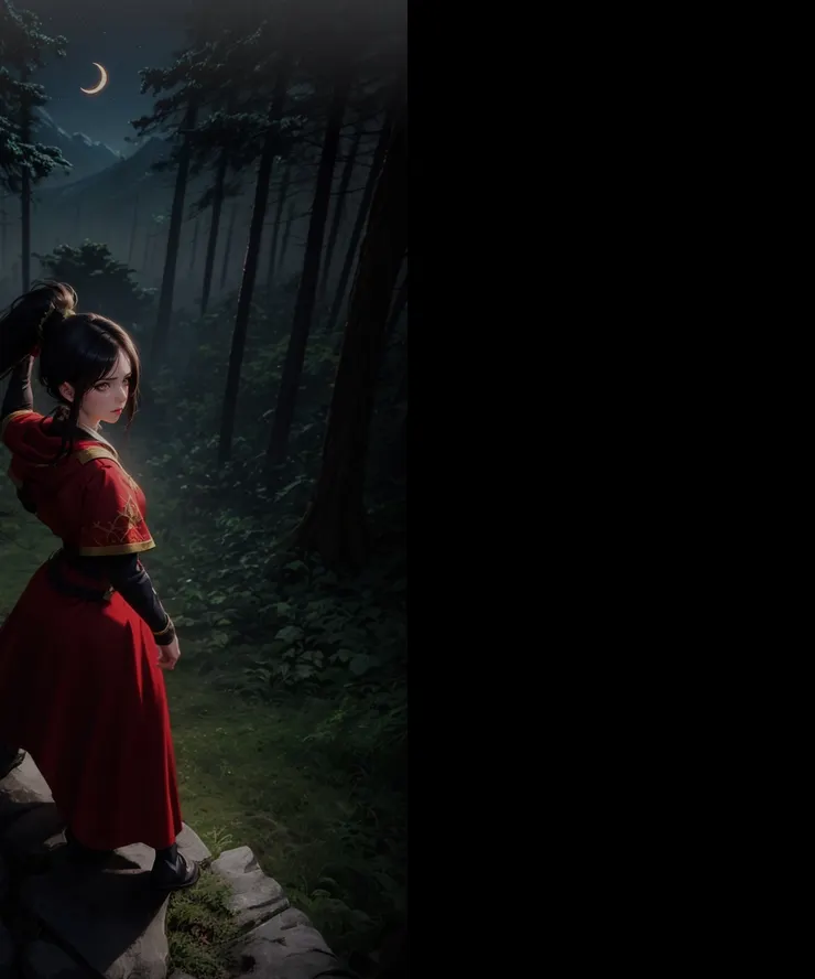 右半部初始狀態，切割過的圖放在純黑背景上