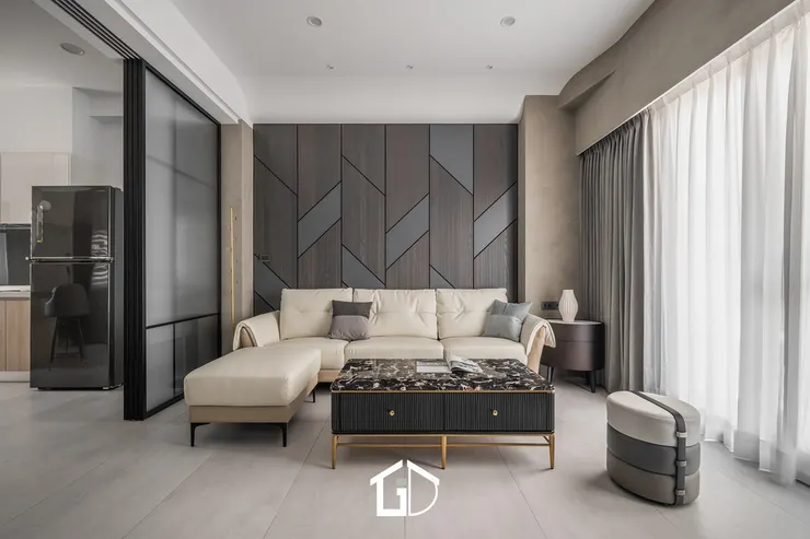 矩設計｜斜影｜客廳