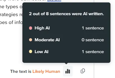 "疑似"用AI寫的程度