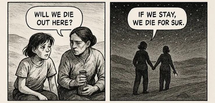 左邊:ChatGPT 搞錯誰該講話,箭頭應該是往左(主角講話)才對。右邊:"SURE" 少了一個 "E"