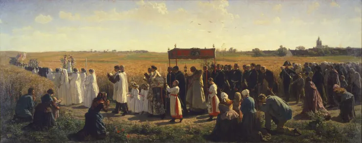 Blessing of the Wheat at Artois, Jules Breton, 1857