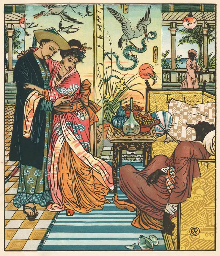 Aladdin and the wonderful lamp by Walter Crane 1875