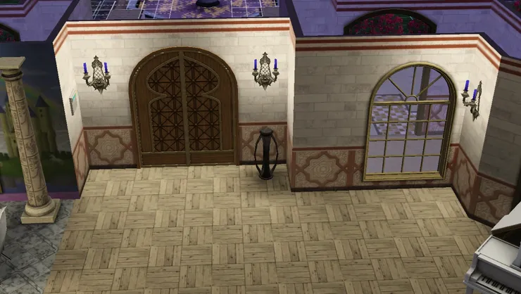 四扇門中我選了這扇作大門口，要安裝防盜器才能防範小偷。我也不想忽然有人從其他門闖進來。