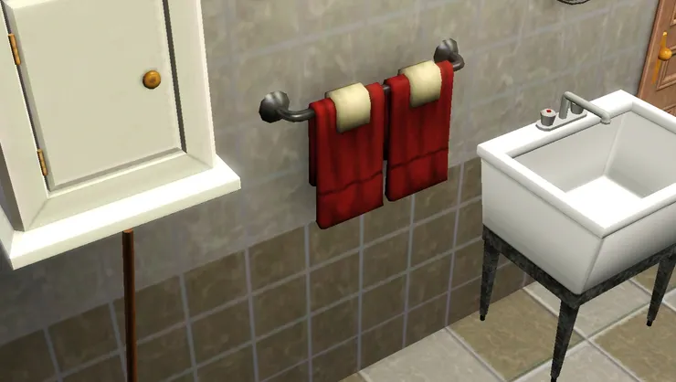 一角也有個儲物櫃,放洗手間的用品。