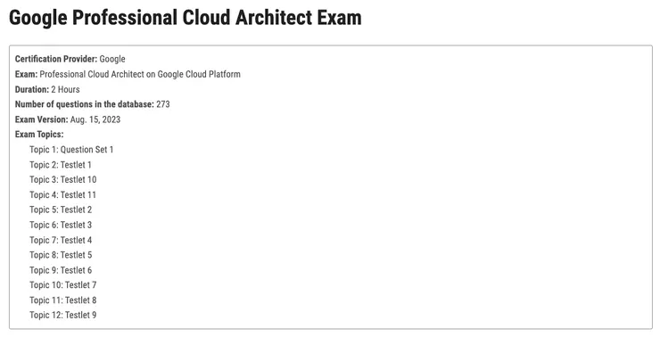 我準備這張證照時，總共有 276 題考古可供練習，站方還會持續更新的樣子。