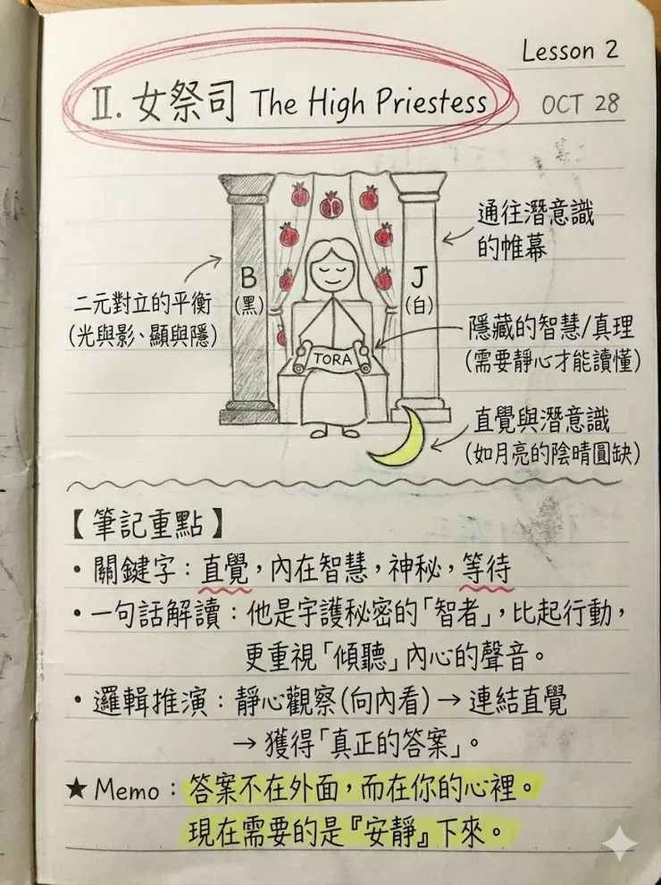 塔羅牌義女祭司