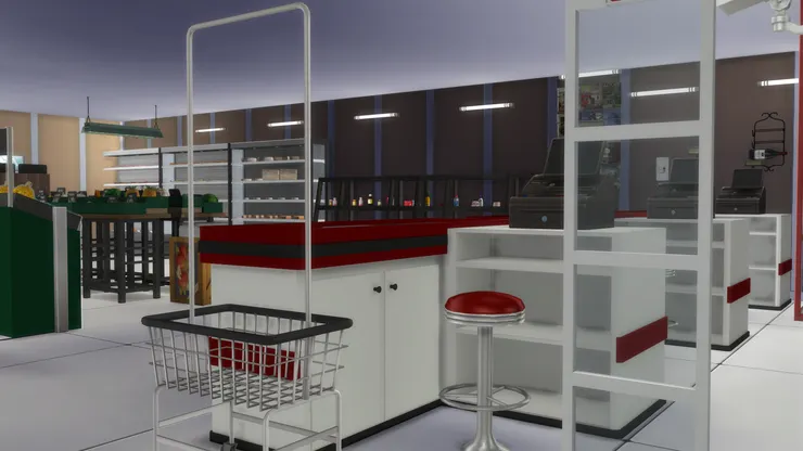 不知大家喜不喜歡紅色的收銀枱，但我覺得這個配色挺好看，有點高級的感覺，最開心的是找到同色的櫈子。