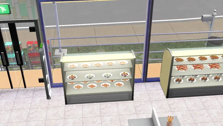 櫥窗當然要放吸引人的東西--食物。