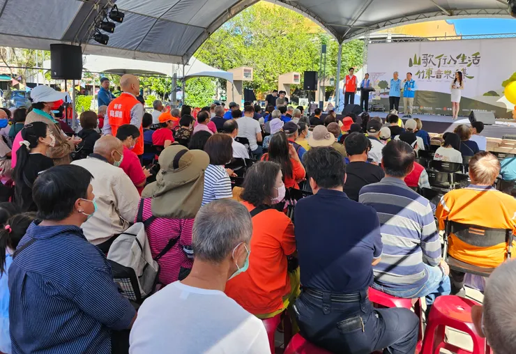 竹東客家音樂市集活動場面熱鬧。（主辦單位提供）