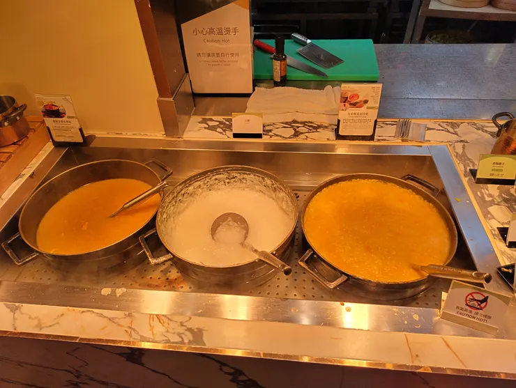 龍蝦金蟹味噌湯、白粥、及第蟹黃海珍粥