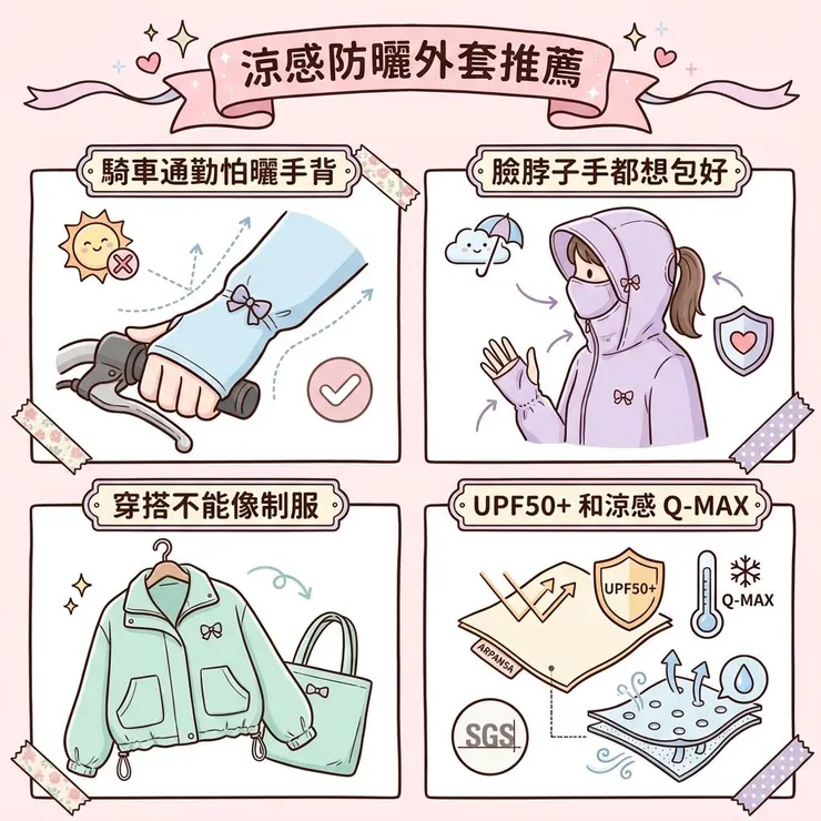 【涼感防曬外套推薦】騎車通勤怎麼穿才不悶？☀️ Dcard/PTT 6 款 UPF50+、面罩款比較