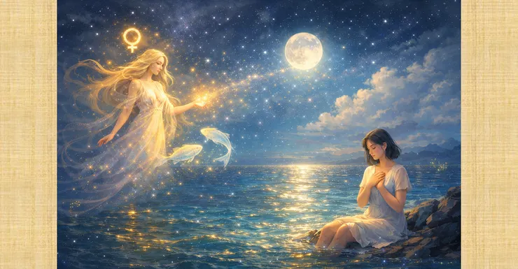 溫柔的光，在內心海洋裡流動，帶我靠近自己。（ChatGPT生成圖）