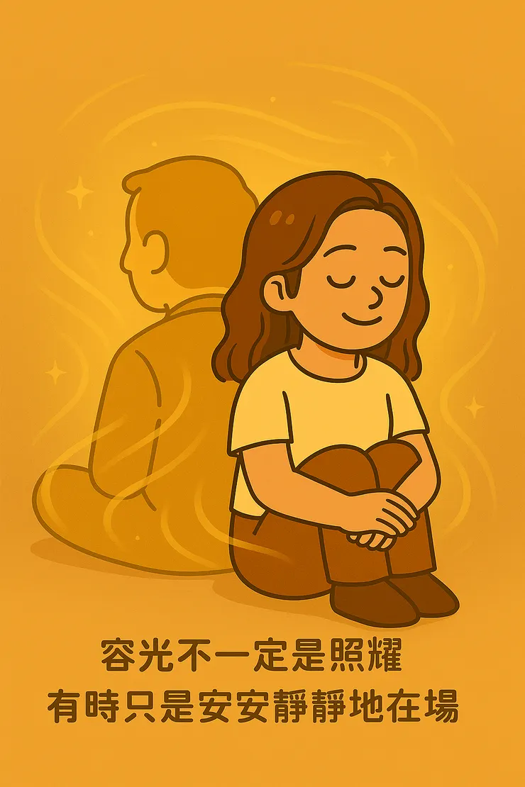 「我沒有急著讓他好起來， 只是坐在這裡，聽他說、讓他吐吐苦水， 陪他聊一回。 或許—這就是陪伴吧。