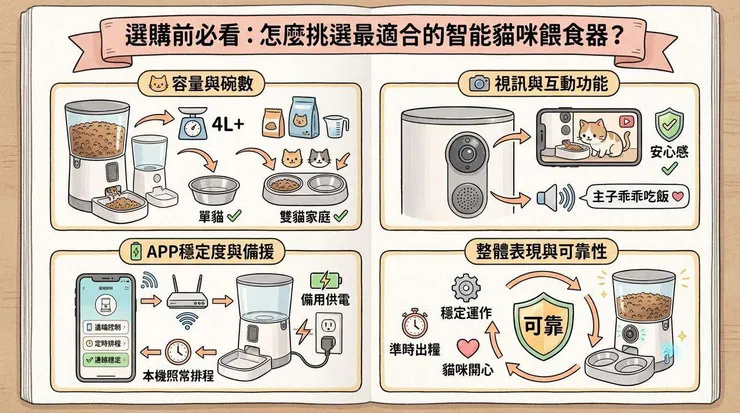 選購前必看：怎麼挑選最適合的智能貓咪餵食器？