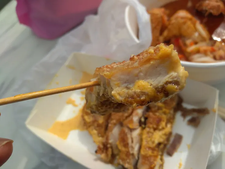 非常香。雞肉鮮嫩多汁。今天是減肥解放日。