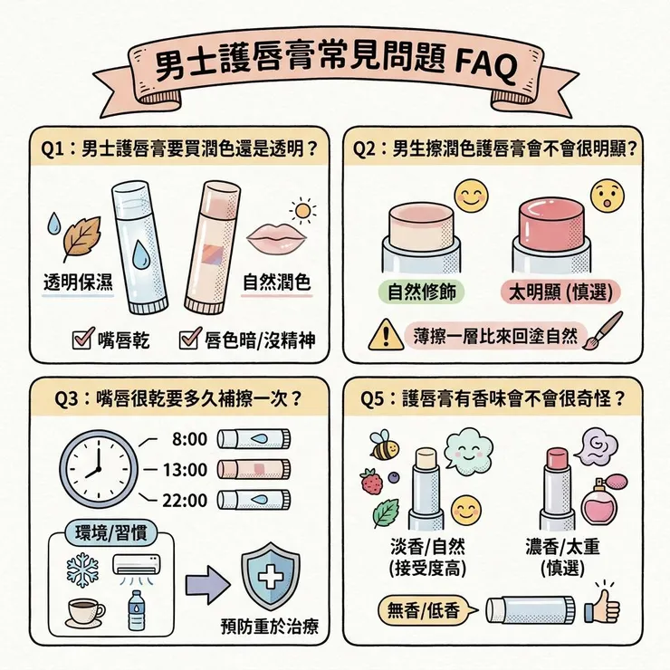 男士護唇膏常見問題 FAQ