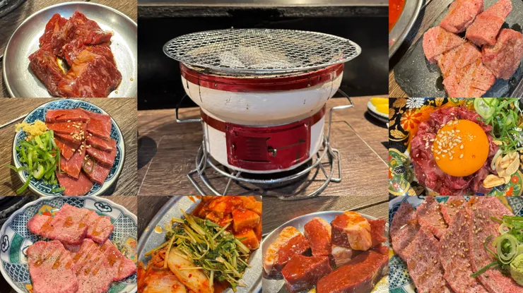 藏身於心齋橋筋商店街的小巷弄裡的地道炭爐烤肉店（店名也不知道）