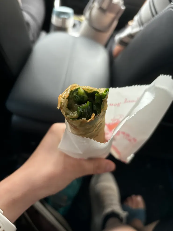 慢慢韭菜內餡的春捲