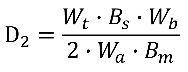 靴部D2尺寸關係式