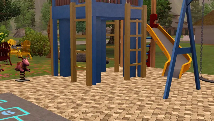 地磚也不是什麼軟墊...小朋友自己小心點啦。