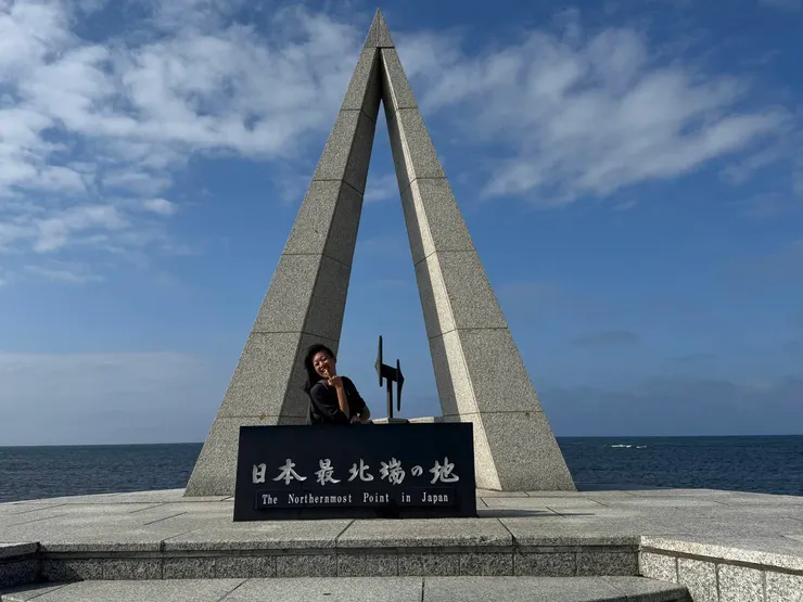 宗谷岬的海風依舊強勁/攝影:同團旅伴