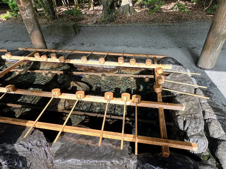 每一個日本神社進入都得經過洗手禮