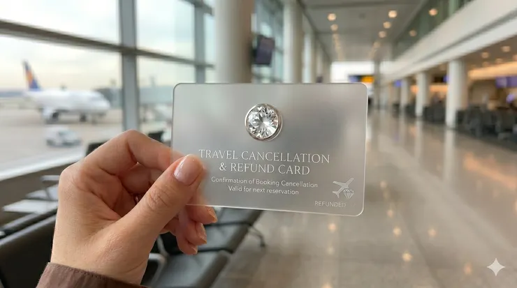 可鑲上寶石的退票紀念卡 - AI