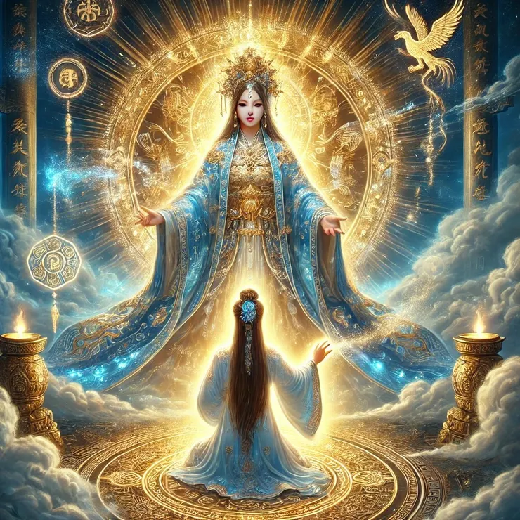 當天被能量洗淨全身的示意圖