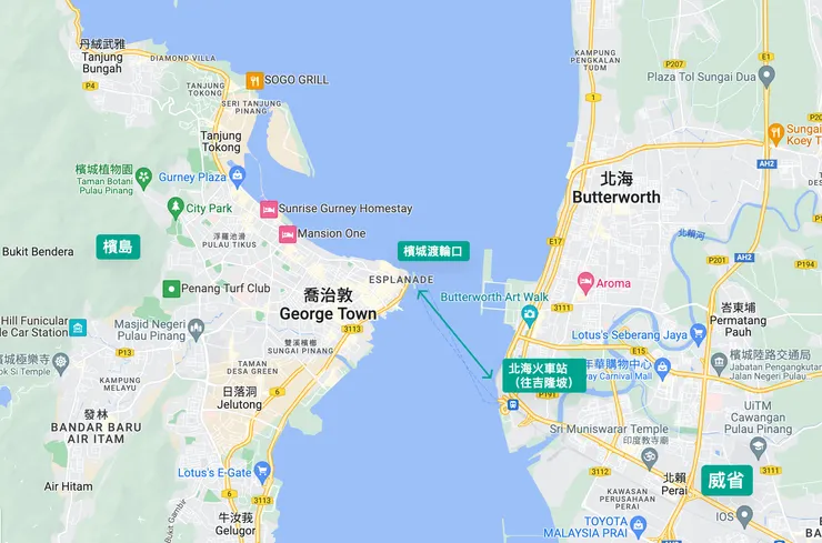 檳城地圖