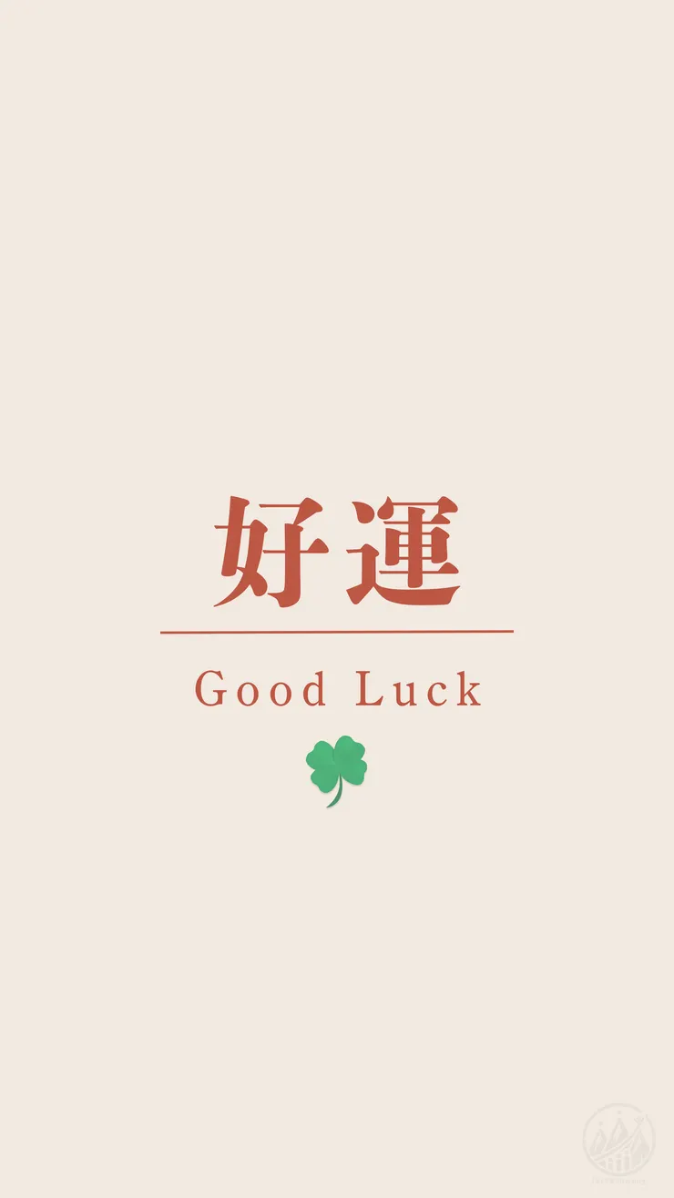 「好運 Good Luck」雙語桌布，讓幸運伴隨你的每一刻!