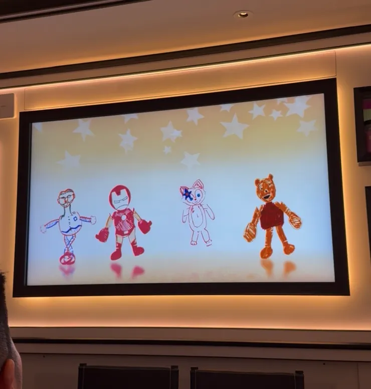 大家的創作會跑到螢幕上