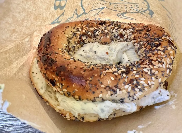 All Dressed bagel with Garlic Cream Cheese Spreads CA$6