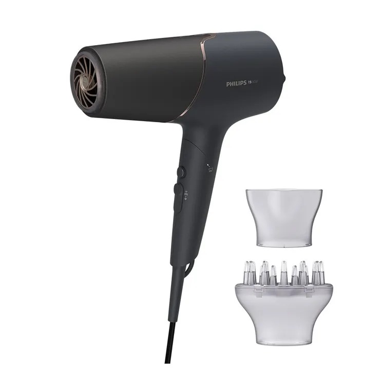 Philips飛利浦 智能護髮礦物負離子吹風機(霧黑金) BHD538/21